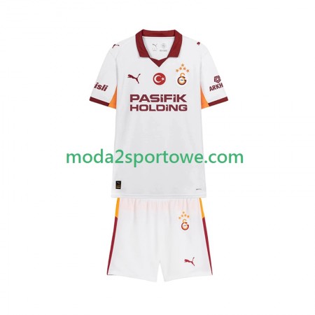 Koszulka Galatasaray Dziecięcy Wyjazdowe Stroje Piłkarskie 2025/26 Krótki Rękaw